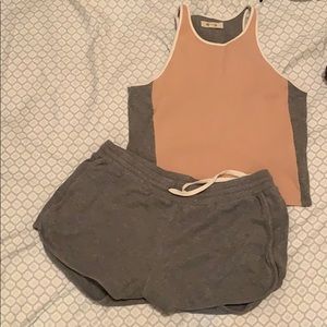Madewell matching shorts and tank top
